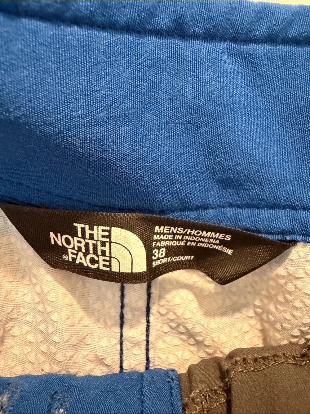 The North Face Blue and White Stripe 4-Way Stretch Boardshorts Swim Size 38
